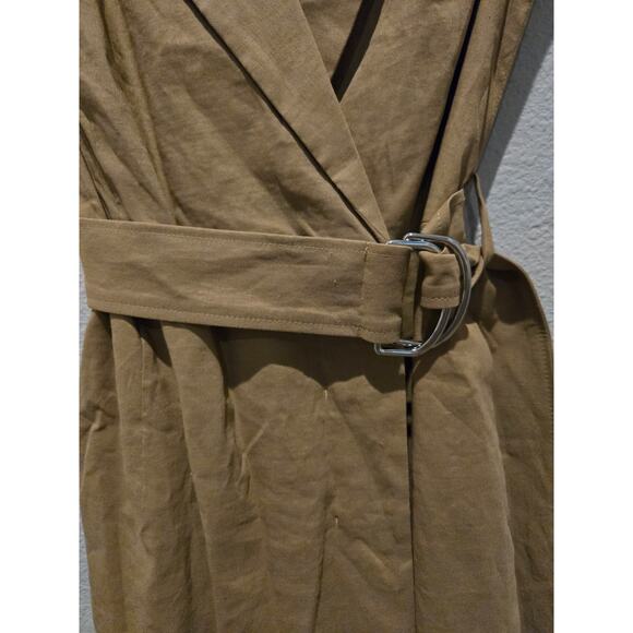 Hugo Boss Women's Belted Wrap Dress Brown Knee Length Size 6 NWT 595 - Picture 2 of 11
